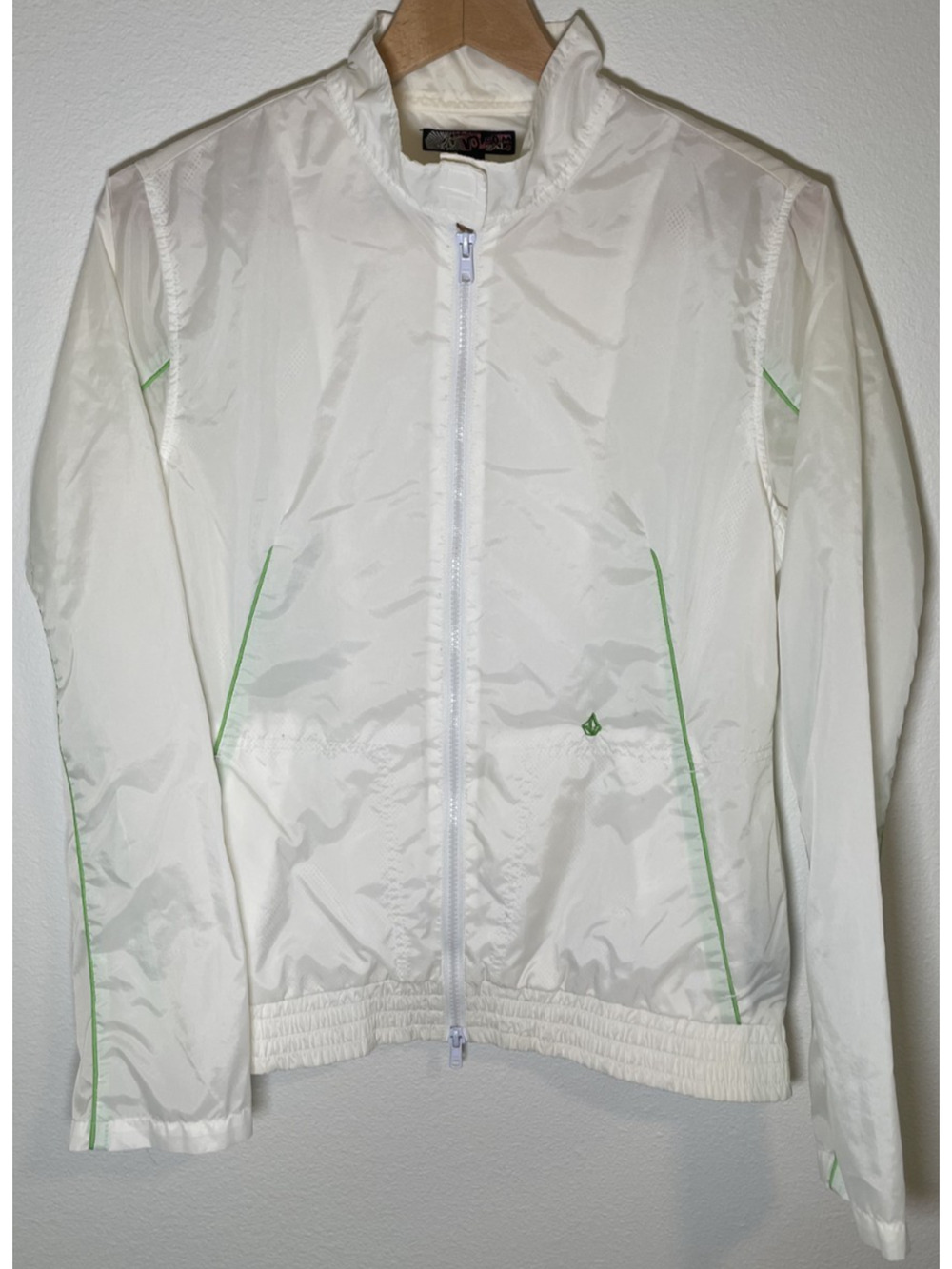 Vintage 2000's Volcom Gals Windbreaker Jacket White - M